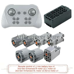 1000mAh 8 Way Remote Programmable APP Control Kit Rechargeable Battery Box Power Functions Motor Building Blocks Set Car Modify