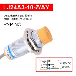 1 Pc Proximity Switch LJ24A3 NPN PNP NO NC 2/3/4-wire Inductive Sensor Detection Distance 8mm/10mm M24 Cylinder Approach Sensor