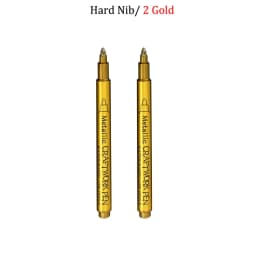 Brush Metallic Craftwork Pen Silver/Gold Permanent Acrylic Paint Pens Markers for Rock Painting 1-5MM Soft/Hard Nib Art Supplies