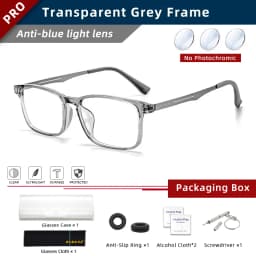 BLMUSA UltraLight Titanium Leg Anti Blue Ray Reading Glasses Myopia Multifocal Optical Eyesses Photochromic Prescription Eyewear