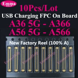10pcs Charging FPC on MainBoard For Samsung A06 A07 A16 A17 A26 A33 A34 A35 A53 A54 A55 A56 A52 A72 A73 FPC Connector Port