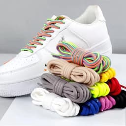 1 Pair Rainbow Round Shoelaces, Colorful Unisex Replacement Shoestrings for Sneakers & Boots Shoe Accessories