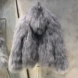 Mongolian Fur Jacket Stand Collar Women's Mongolian Fur Coat Winter Warm Winter Natural Fur Cloth 908