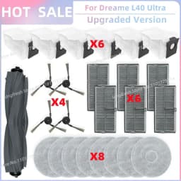 Fit For Dreame L10s Ultra Gen 3/ L40 Ultra/X40 Ultra/ L30s Pro Ultra Heat, MOVA P50 Pro Ultra/P10 Pro Ultra Brush Filter Mop Bag