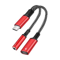 2in1 USBC To 3.5mm Headphone Jack Type C PD 10W Charge Audio Aux Adaptor for iPhone 15 For iPad Pro For Samsung Xiaomi Huawei