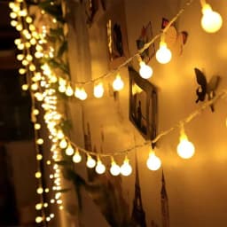 1.5-10m LED Crystal Ball Garland String Lights Indoor Decor Holiday Christmas Lamp 10/20/40/80 LED Fairy Lights Battery Operated