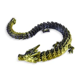22cm Colorful 3D Printed Dragon Toy with Movable Joints And Tail - Funny Poseable Figure for Gags Christmas Pranks Novelty Gift