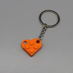 3176 DIY Heart Key Ring Necklace Toys for Children Coupling Plate 2x3 with Rounded End and Pin Hole MOC Building Block Brick