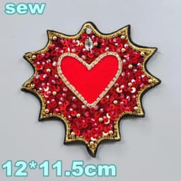 Embroidery Sequined Alphabet Pearl Letter Cross Patch,sequins Heart Beaded Eye Patches Badges Appliques for Clothing WF2210252