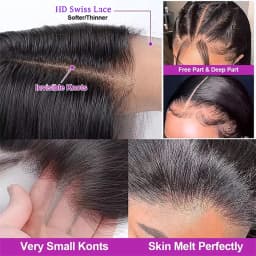 220 Density Bone Straight Hd Transparent 13x6 Lace Frontal Wig Brazilian 13x4 Hd Lace Frontal Human Hair Wigs For Women Glueless