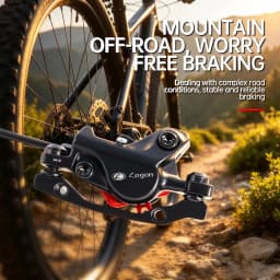 TESNO M500 2-Piston MTB Hydraulic Disc Brake Set Aluminum Alloy Front And Rear Bicycle Brakes with Silicone Protective Covers