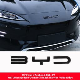 Car Black Front Badge Sticker Black Rear Emblem Black Warrior Car Modification Logo Suitable for BYD Seal U Hiace 6 DM-i EV Song
