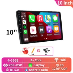 Wireless Carplay 2din Android 16 Car Radio Multimedia Video Player Universal 9/10 inch AutoRadio GPS Navigation 4G WiFi DVD