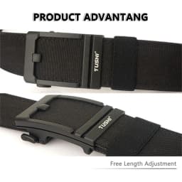TUSHI 43mm Stiff Tactical Belt for Men Metal Automatic Buckle Military Police Duty Belt 1100D Nylon Gun Belt Casual Girdle Male