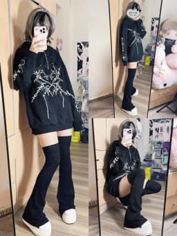 Solid Black Thigh High Socks Japanese Subcultural Spicy Girl Over Knee Leg Covers Cute Soft Girl Long Sock for Women Leg Warmers