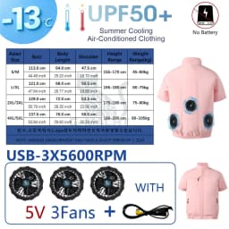 Summer 3 Fans 4 Fans Air Conditioning Cooling Vest Men Women Outdoor Jacket Sun Protection Windbreaker Travel Fishing Sports