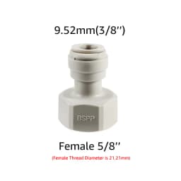 ELECQUEEN Tubing Quick Joint. 9.5mm(3/8) push fit x 5/8'' female adapter,Homebrew Hose Quick Connecter for Keg Coupler,Tap Shank