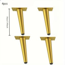 4pcs Sofa Legs Round Solid Metal Furniture Legs Sofa Replacement Legs Perfect Mid-Century Modern Sofa Couch Bed Coffee Table