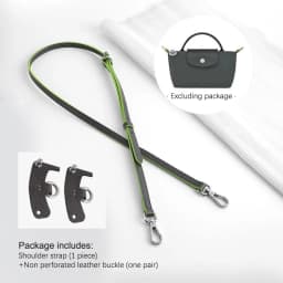 1set Bag Leather Strap For Longchamp Universite Mini Bag Shoulder Strap New Gray Mini Bag Punch-free Modification Accessory