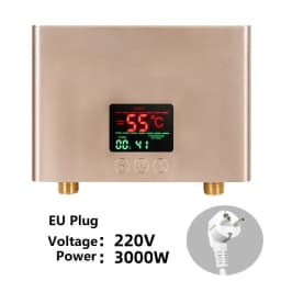 110V 220V Instant Water Heater Kitchen Bathroom Wall Mounted Electric Water Heater Hot Water Shower with LCD Temperature Display