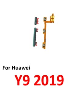 For Huawei Y9 2019 Phone New Power Volume Button On Off Up Down External Key Internal Flex Cable Parts Black Green Blue