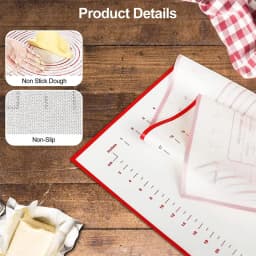 Lager Silicone Baking Mat Extra Thick Non Stick Baking Mat with Measurement Kitchen Fondant Dough Rolling Mat Oven Liner