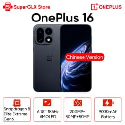 Chinese Version OnePlus 16 6.78"185Hz AMOLED 5G Smartphone Snapdragon 8 Elite Extreme Gen6 9000mAh Battery 100W SUPERVOOC NFC