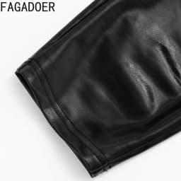 FAGADOER Sexy Patchwork Pants for Woman Solid Color Low-Waist Bodycon Pants Fashion Female Streetwear Bottoms 2026 New Shorts