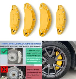 For Tesla Model Y YL Juniper Brake Caliper Cover 2025 2026 4pcs With Decals 19 20in Wheels (Not Fit RWD Made in Berlin)