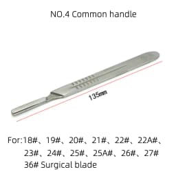 Extra Long Stainless Steel Surgical Knife Handle, 3 # 4 # 7 # 9 # Round Knife Holder for Hobby Carft Carving Model DIY blade