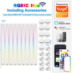 TuYa WIFI LED Smart Wall Lamp 5V USB Bar DIY Atmosphere LED Night Light Music Rhythm For TV Backlight Bedroom Game Decoration