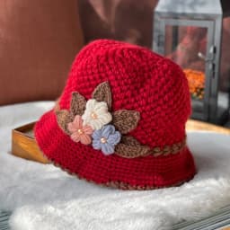 Thickened Knitted Woolen Hat Mom Winter Warm Ladies Cap Elderly Grandmother External Features Old People's Headwear
