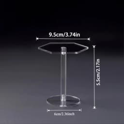 Acrylic Transparent Jewelry Perfume Cosmetics Display Stand Frame Round Diamond Ring Holder Bracket Small Doll Model Organizer