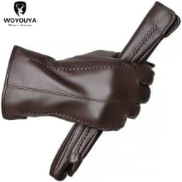 Touch Screen Leather Gloves, High-End Leather Gloves Women, Genuine Leather Winter Gloves, Keep Warm Women's Leather Gloves-2226