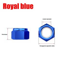 M2 M2.5 M3 M4 M5 M6 M8 Aluminum Hex Nylon Lock Nut Anodized Multi-color Colourful Aluminum Alloy Insert Locking Nuts 5pcs-10pcs