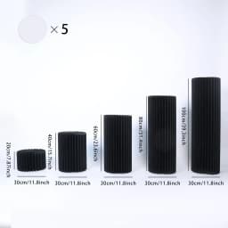 Foldable Paper Columns Display PedestalStand Cylinder Pedestal Stand Cardboard Flower Stand Dessert Table Wedding Birthday Party