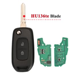 Jingyuqin 2Button 433MHz PCF7961M 4A Chip Flip Remote Key for Renault Dacia Logan 2 II 2018 2019 2020 FSK Car Key Fob Control