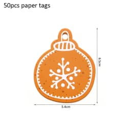 50pcs Merry Christmas Tags Kraft Paper Card Gift Label Tag DIY Hang Tags Gift Wrapping Decor Gift Card Christmas Party Supplies