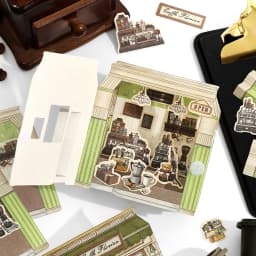 Mr. Paper Open a Shop Material Pack 25 Sheets - 3D Composite Cottage Materials, Journal Store Diorama, Creative Decor Supplies