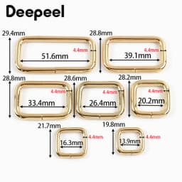 5Pcs Deepeel 13-50mm Metal Ring Buckles for Bags Straps Webbing Belt Connect Clasps Dog Collar Adjust Loop Hook DIY Accessories