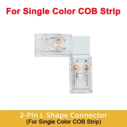 5pcs Flexible COB Strip Fast Connector 8mm 10mm Width COB Strip LED Tape FOB Solderless Joint Wire Right Angel Connectors