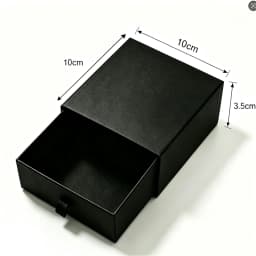 Black Paper Drawer Jewelry Packaging Box With Sponge Velvet Bag Greeting Card for Jewerly Gift Package Dropshipping