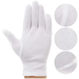 1/5Pairs Disposable Stretchable White Cotton Work Gloves Jewelry Inspection Gloves Men Women Household Cleaning Work