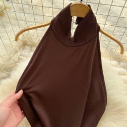 Retro Elegant sleeveless halter pleated slim A-line Casual High Waist Women Autumn ceremony dresses