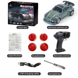 New 4WD 2.4GHZ RC Simulation Mini Drift Car Palm Racing Model Desk Toys 1/64 Scale Remote Control Car Gift for Children Boys.