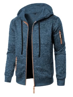 Men's Hoodies Autumn Winter Solid Zip Up Hoodie Men Sweatshirts Cardigans Long Sleeve Hooded Sweatshirt Men Hoody Outerwear