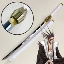 40inch Anime Bleach Schwert Ninja Blade Knife Aizen Sousuke Cosplay Prop Sword Real Sized Japanese Katana Samurai Sabre Toy Gift