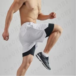 SUZUKI Newest Shorts Men 2 in 1 Running Training Gym Shorts Fitness Joggers Jogging Summer Sports Shorts Workout Short Pants