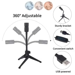 Upgrade Non-Fade Moon Projector Night Light USB 3 Lighting Colors Moon Lamp Brightness Adjustable Atmosphere Wall Ceiling Decor
