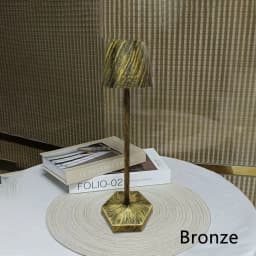 3 Colors Table Lamp LED Touch Sensor Desktop Night Light Rechargeable Wireless Reading Lamp for Restaurant Hotel Bar Room Decor